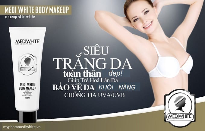 Kem Medi White Body Makeup Trang Điểm Chống Nắng Toàn Thân