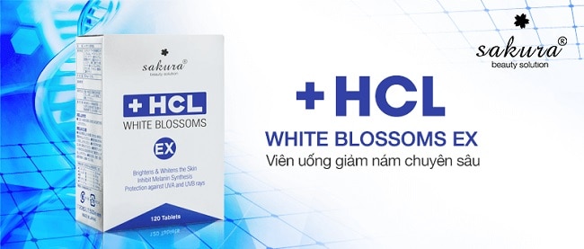 Viên Uống Giảm Khỏi Nám Tàn Nhang Sakura HCL White Blossoms EX