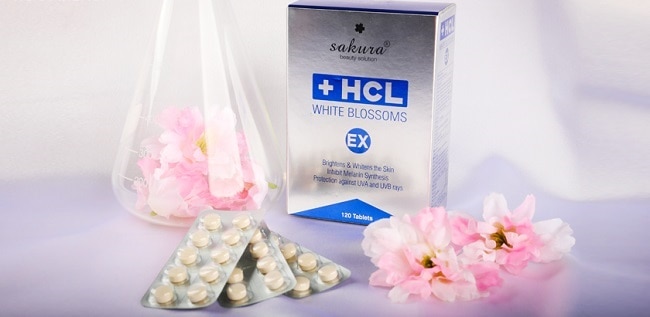 Viên Uống Giảm Khỏi Nám Tàn Nhang Sakura HCL White Blossoms EX
